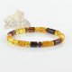 Amber bracelet barrels round beads